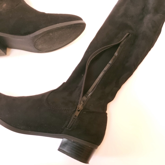JustFab Over-The-Knee Suede-like Boot - Picture 10 of 15